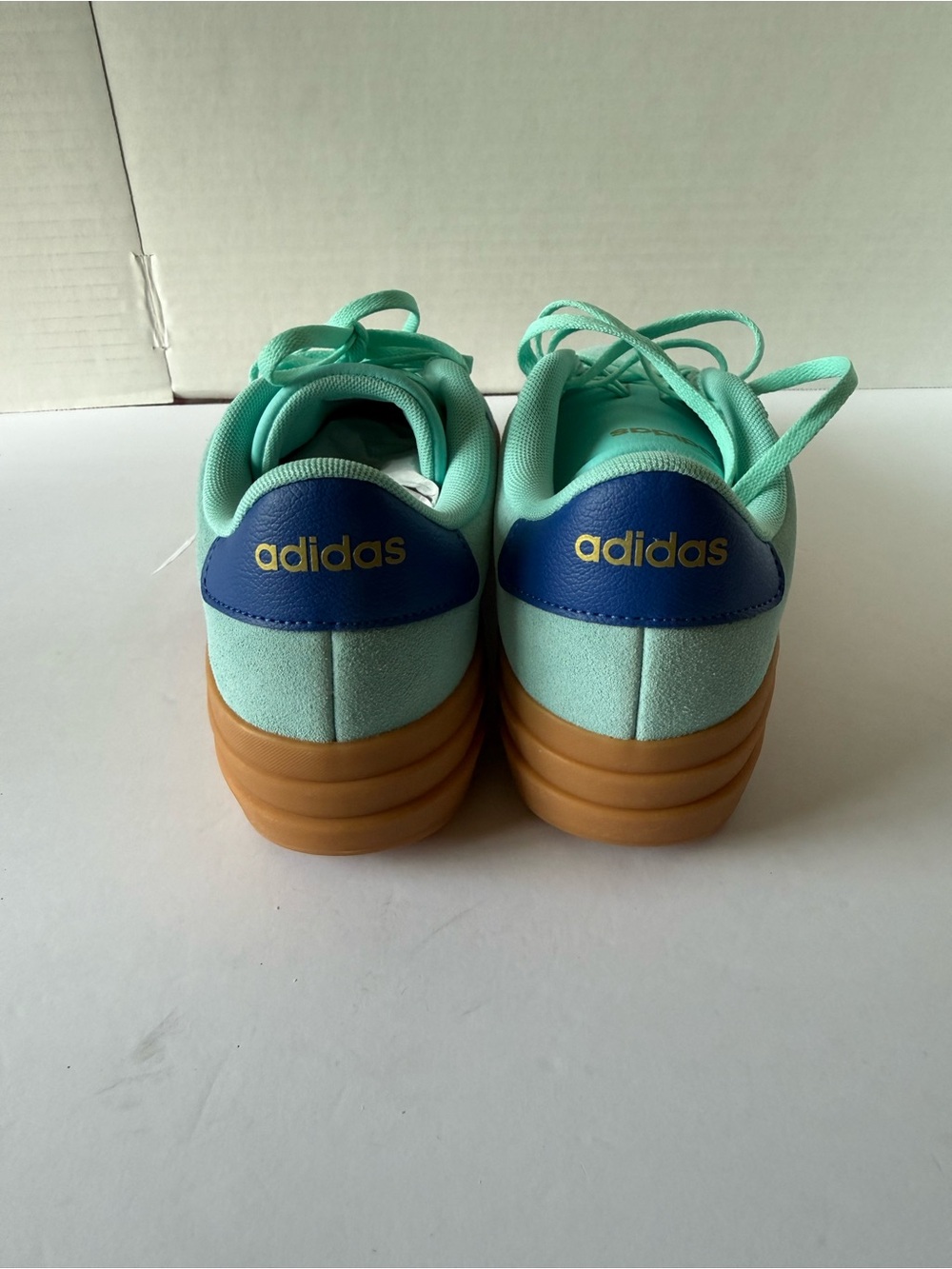 Adidas VL Court Bold Women’s Size 8.5 Platform Sneakers Aqua RoyalBlue JS3813NEW - Picture 5 of 9